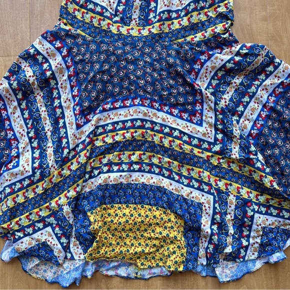 roberio sampaio Halter Mixed Paisley Print Kitschy Floral Dress, Size Medium - Picture 5 of 16